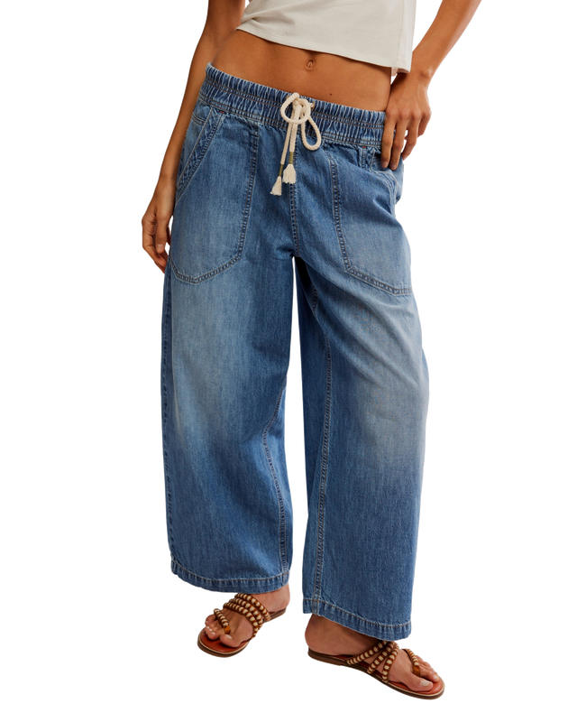 The Free People Womens Easy Peasy Pull On Jeans in No Problem