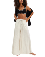 Wait A Minute Wide Leg Trousers in Oatmeal Heather