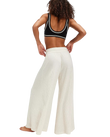 Wait A Minute Wide Leg Trousers in Oatmeal Heather