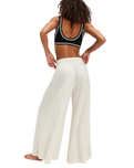 Wait A Minute Wide Leg Trousers in Oatmeal Heather