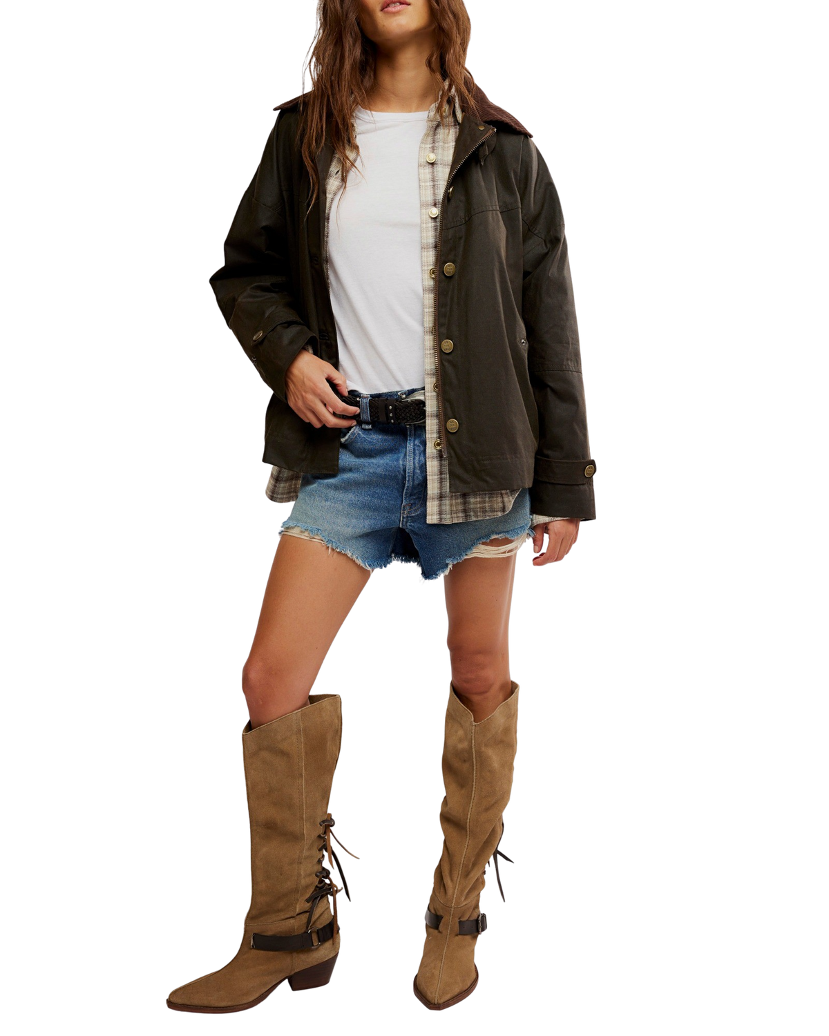 Cori Waxed Jacket in Olive