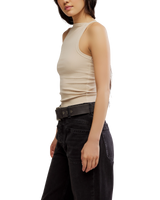 Mia Vest in Sand Dollar