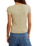 The Free People Womens The Tee That Got Away T-Shirt in Washed Sage