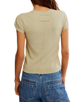 The Free People Womens The Tee That Got Away T-Shirt in Washed Sage