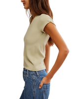 The Free People Womens The Tee That Got Away T-Shirt in Washed Sage