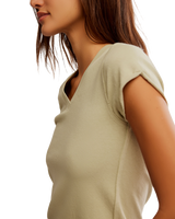 The Free People Womens The Tee That Got Away T-Shirt in Washed Sage