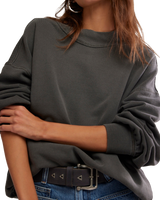 Palm Springs Sweatshirt in Washed Black