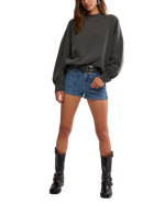 Palm Springs Sweatshirt in Washed Black