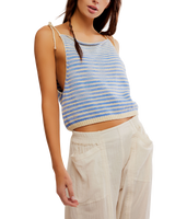 The Free People Womens Claire Top in Granada Sky Combo