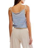 The Free People Womens Claire Top in Granada Sky Combo