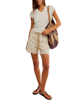 The Free People Womens Moxie Walkshorts in White