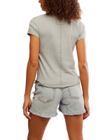 The Free People Womens Nova T-Shirt in Greyhound