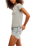 The Free People Womens Nova T-Shirt in Greyhound