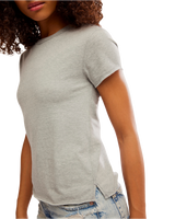 The Free People Womens Nova T-Shirt in Greyhound