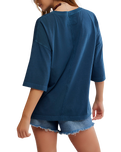 We The Free Perfect Oversized T-Shirt in Varsity Navy