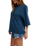 We The Free Perfect Oversized T-Shirt in Varsity Navy