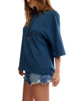 We The Free Perfect Oversized T-Shirt in Varsity Navy