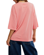 We The Free Perfect Oversized T-Shirt in Coral Crimson