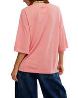 We The Free Perfect Oversized T-Shirt in Coral Crimson