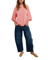 We The Free Perfect Oversized T-Shirt in Coral Crimson