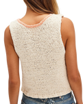 The Free People Womens Sicily Knit Shell Top in Ivory Combo