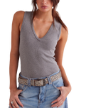 Neria Top in Heather Grey