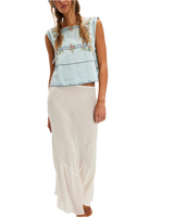 Garden Wall Top in Blue Combo