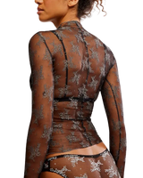 Two Tone Lady Lux Top in Thunderstorm Combo