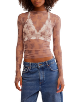 Two Tone Lady Lux Top in Fawn Combo