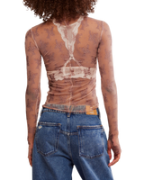 Two Tone Lady Lux Top in Fawn Combo