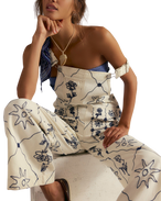 Rising Sun Dungarees in Solar Ecru