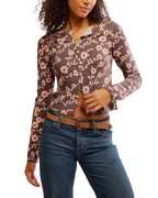 Tilly Long Sleeve Top in French Chocolate Combo