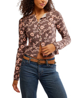 Tilly Long Sleeve Top in French Chocolate Combo