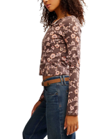 Tilly Long Sleeve Top in French Chocolate Combo