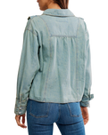 Tattered And Ruffled Top in Vintage Tint Wash
