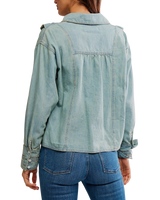 Tattered And Ruffled Top in Vintage Tint Wash