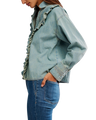 Tattered And Ruffled Top in Vintage Tint Wash
