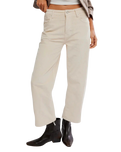 Deep Trance Cord Trousers in White Swan