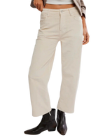 Deep Trance Cord Trousers in White Swan