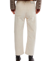 Deep Trance Cord Trousers in White Swan