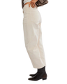 Deep Trance Cord Trousers in White Swan