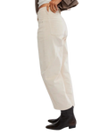 Deep Trance Cord Trousers in White Swan