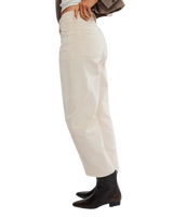 Deep Trance Cord Trousers in White Swan