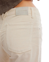 Deep Trance Cord Trousers in White Swan