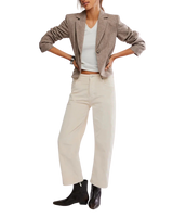 Deep Trance Cord Trousers in White Swan