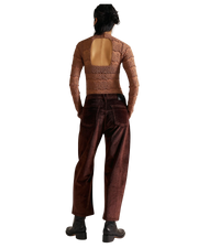 Deep Trance Cord Trousers in Shaved Chocolate