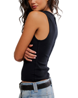 Jamie Henley Tank Top in Pitch Black