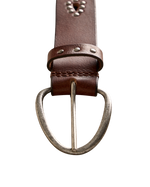 Preston Stud Belt in Mocha