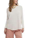 The Free People Womens Latte Blues Solid Thermal Top in Sugar Swizzle