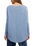 The Free People Womens Latte Blues Solid Thermal Top in Autumn Sky